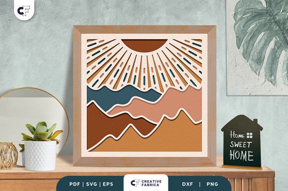 Download Sun Boho Decoration 3D Light Box Papercut - Decoration Collection