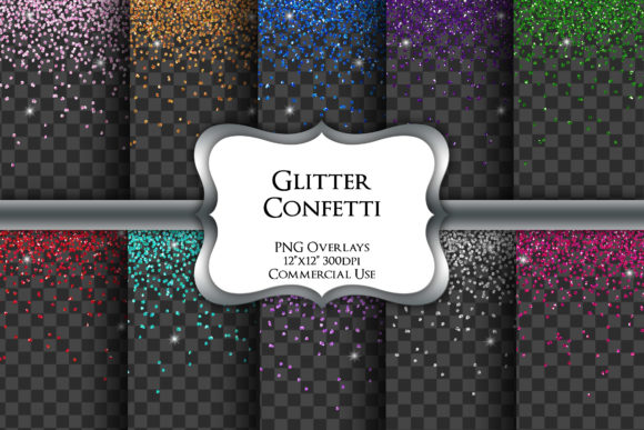 Download Glitter Confetti Overlays Transparent - Transparent Collection