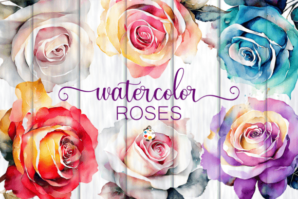 Download Watercolor Roses - Transparent Clipart - Transparent Collection