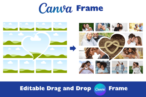 Download Heart Canva Frame Photo Collage - Collage Collection