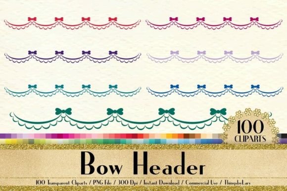 Download Bow Header Clip Arts Transparent PNG - Transparent Collection