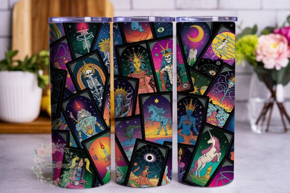 Download Mystical Tarot Card Collage 20oz Tumbler - Collage Collection