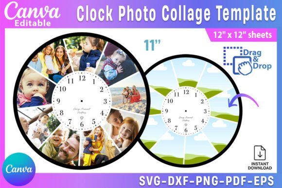 Download Clock Photo Collage Template - Collage Collection