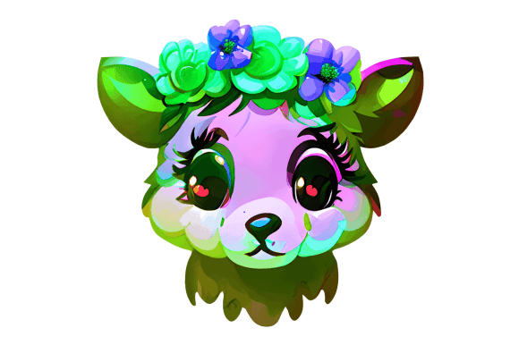 Download Cute Animal with Flower Crown - Premium Resources