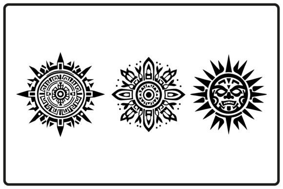 Download Aztec Calendar Silhouette Clipart Vector - Premium Bundle